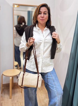 BOLSO PIEL  LARA - Beige