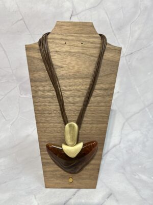 COLLAR CORAZÓN - Marrón