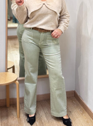 PANTALON VAQUERO COLORES - Verde