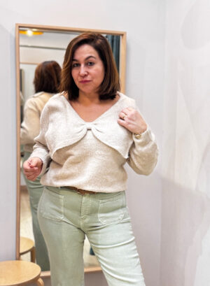 JERSEY CUELLO LAZO - Beige