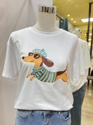 CAMISETA PERRITO - Verde menta