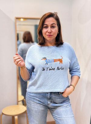 JERSEY HILO PERRITO - Azul