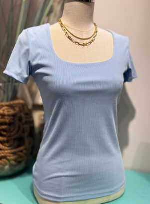 CAMISETA BÁSICA CLAUDIA - Azul