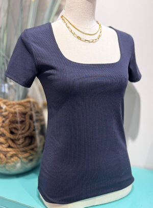 CAMISETA BÁSICA CLAUDIA - Azul Marino