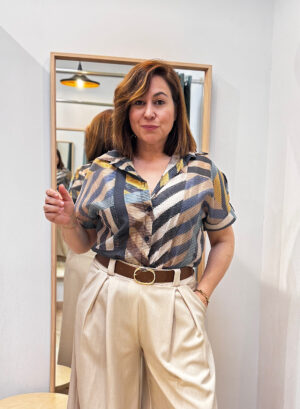 CAMISA GEOMETRICA - Azul