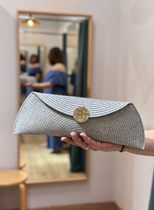 CARTERA DE MANO TRADIS - Plata