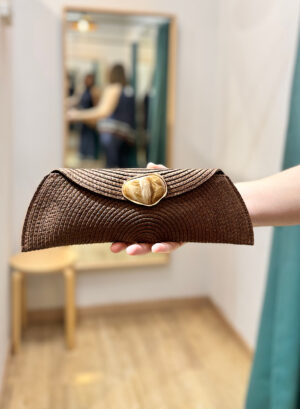 CARTERA DE MANO ROMA - Marrón chocolate