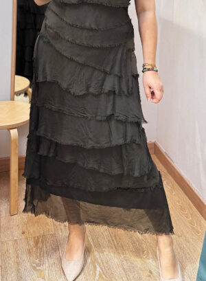 FALDA NORA - Marrón chocolate