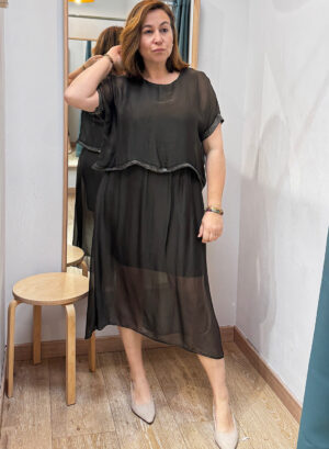 VESTIDO ELENA - Marrón chocolate