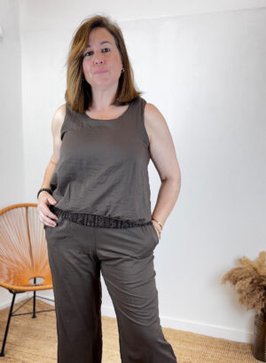 BLUSA UNAI - Marrón chocolate