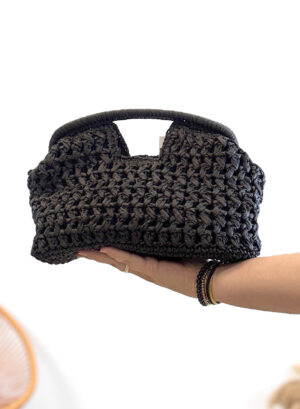 CARTERA RAFIA NEREIDA - Negro