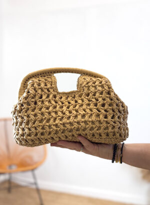 CARTERA RAFIA NEREIDA - Beige