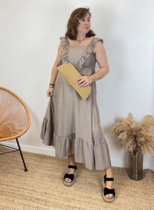 VESTIDO PALOMA - Taupe