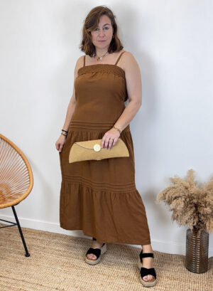 VESTIDO CERDEÑA - Marrón