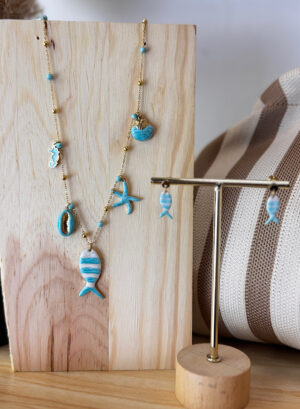 COLLAR ACERO OCEAN - Verde menta