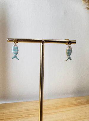 PENDIENTES ACERO OCEAN - Verde menta