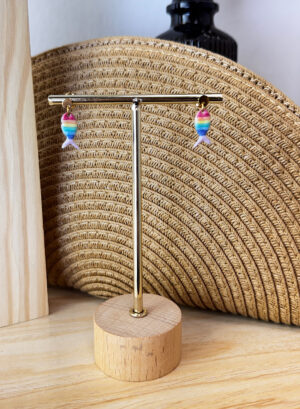 PENDIENTES ACERO OCEAN - Multicolor