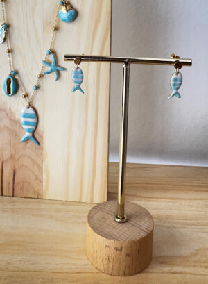 PENDIENTES ACERO OCEAN - Verde menta