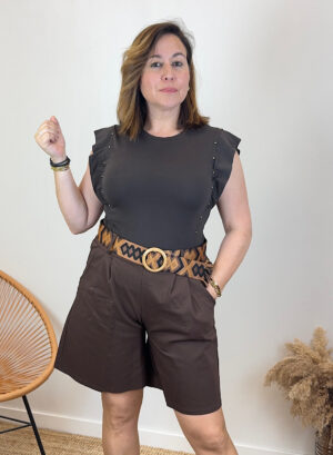 CAMISETA LILIANA - Marrón chocolate