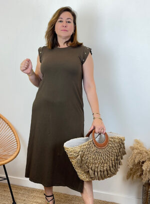 VESTIDO BRITEN - Marrón chocolate