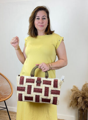 BOLSO RAFIA VERONA - Granate