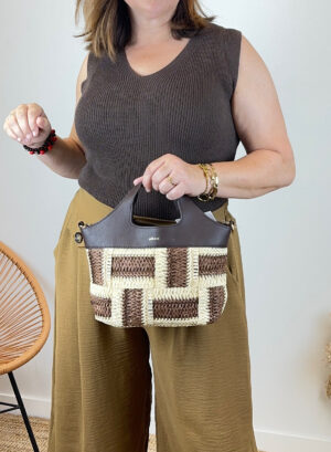 BOLSO RAFIA MERI - Marrón