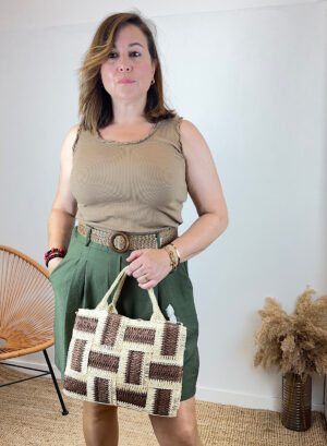 BOLSO RAFIA PENÉLOPE - Marrón