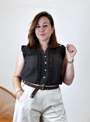 BLUSA NIZA - Marrón chocolate