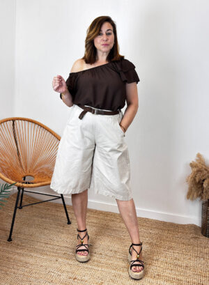 BLUSA MARBELLA - Marrón chocolate