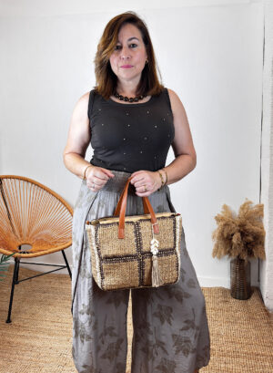 BOLSO RAFIA VIOLETA