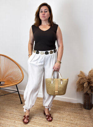 PANTALÓN LAZADA - Beige