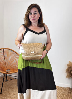 BOLSO RAFIA SILVIA - Marrón