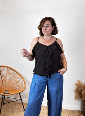 BLUSA SKY - Marrón chocolate