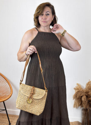 BOLSO RAFIA TERE - Marrón