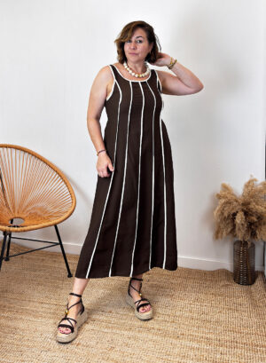 VESTIDO LINDA - Marrón chocolate