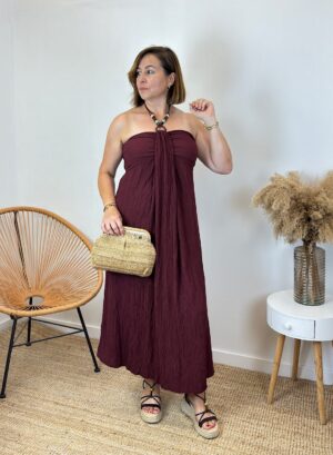 VESTIDO BOHEMIA - Granate