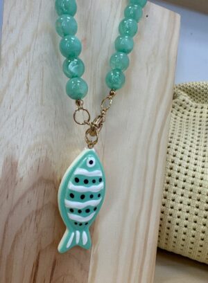COLLAR PEZ - Verde menta