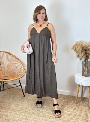 VESTIDO SORAYA - Marrón chocolate