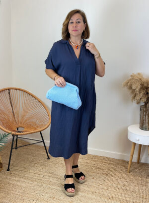 VESTIDO SANTORINI - Azul Marino