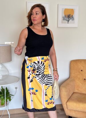 FALDA PAREO LARGA - Amarillo