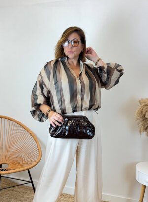MAXI CARTERA COCODRILO - Negro