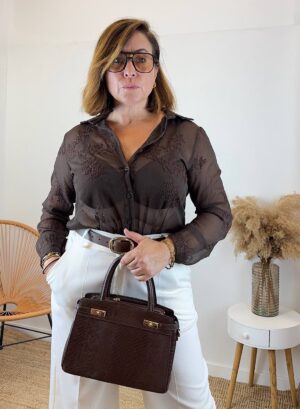 CAMISA DIANA - Marrón chocolate