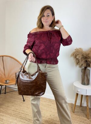 BLUSA SALMA - Burdeos