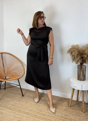 VESTIDO CARLOTA - Marrón chocolate