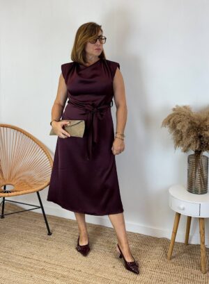 VESTIDO CARLOTA - Burdeos