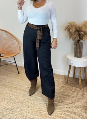 PANTALON VIOLETA - Negro