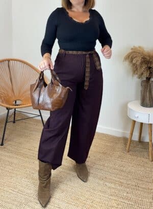 PANTALON VIOLETA - Burdeos