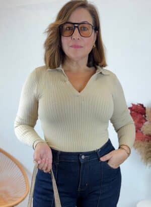 JERSEY AROA - Beige