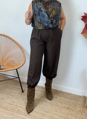 PANTALON VICTORIA - Marrón chocolate