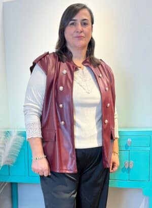 CHALECO POLIPIEL CURVY - Burdeos